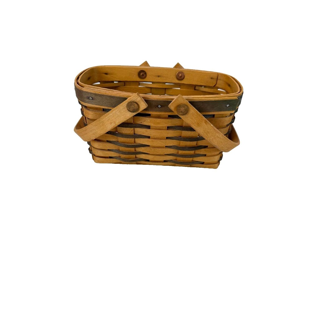 1998 Longaberger Picture Perfect Sweetheart Basket Vintage 7.25"L x 4"W x 4.5"H